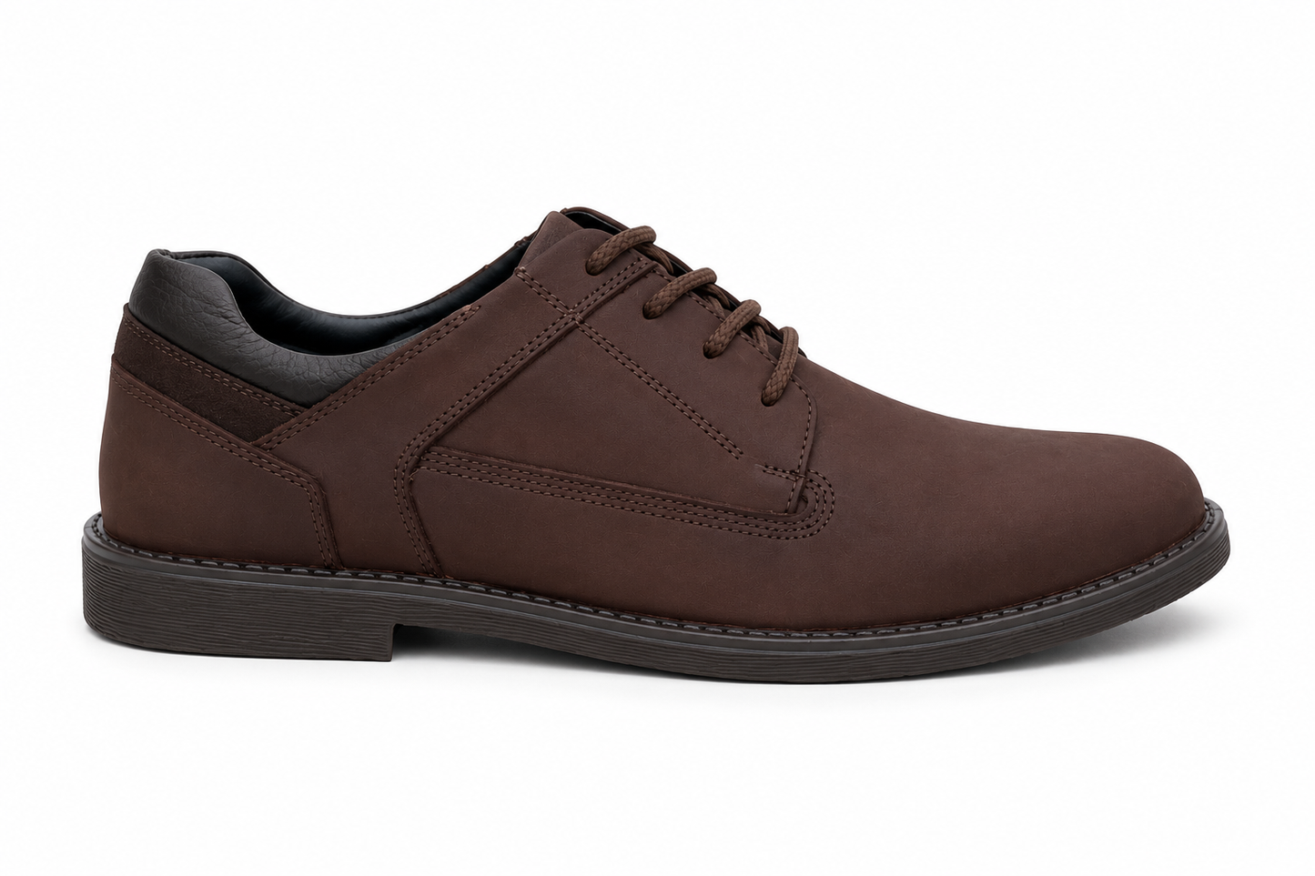 7069-Oily Brown Casual Suede Shoes with extra comfort on back
