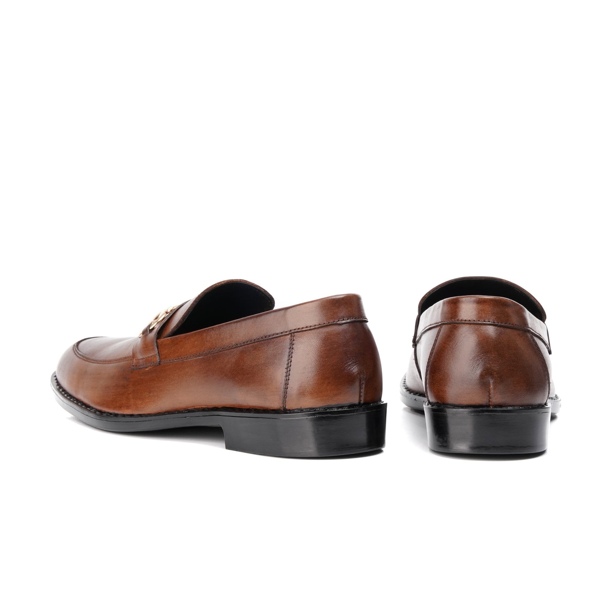 ST-05-Shaded Cow Leather Horse bit Formal Loafer Style In Rubber sole - DeVogue