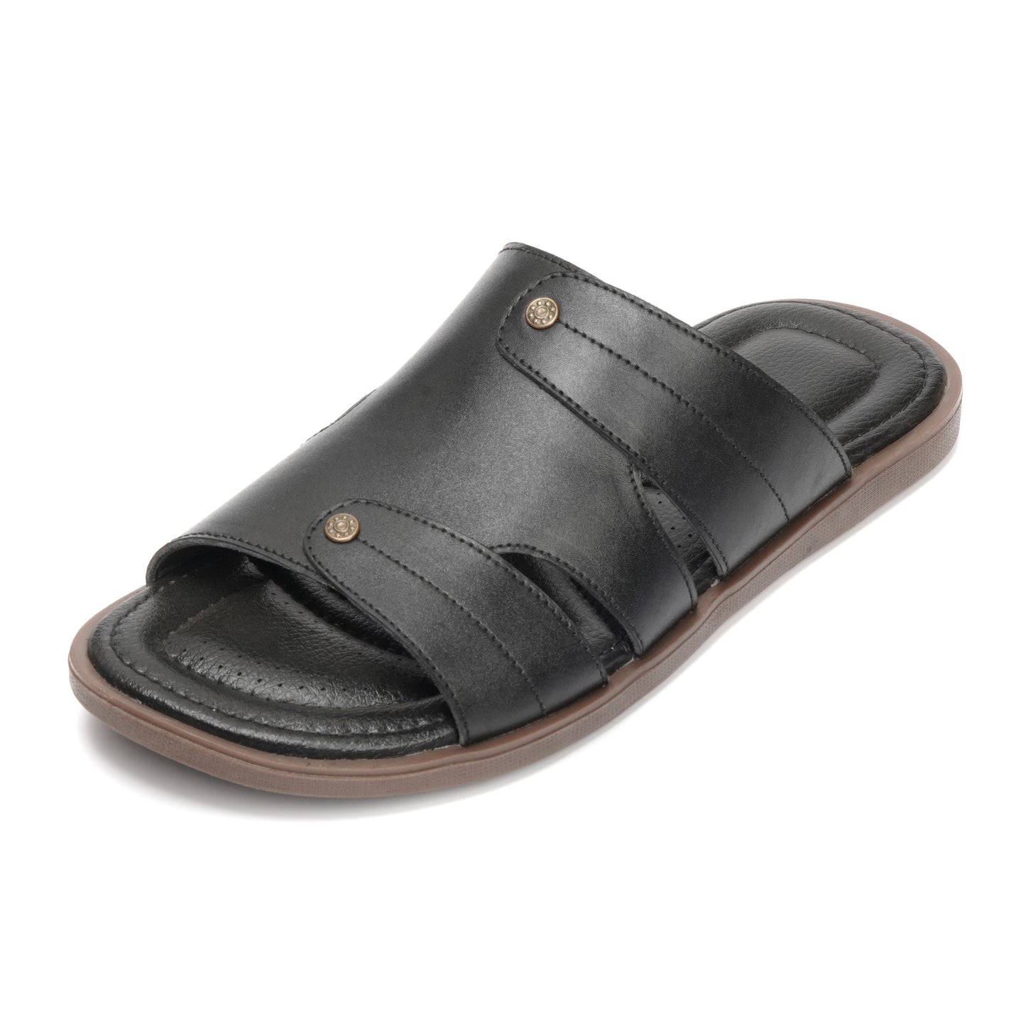 704-Black Chappal style Pure Cow Leather Shoes Trending shoes