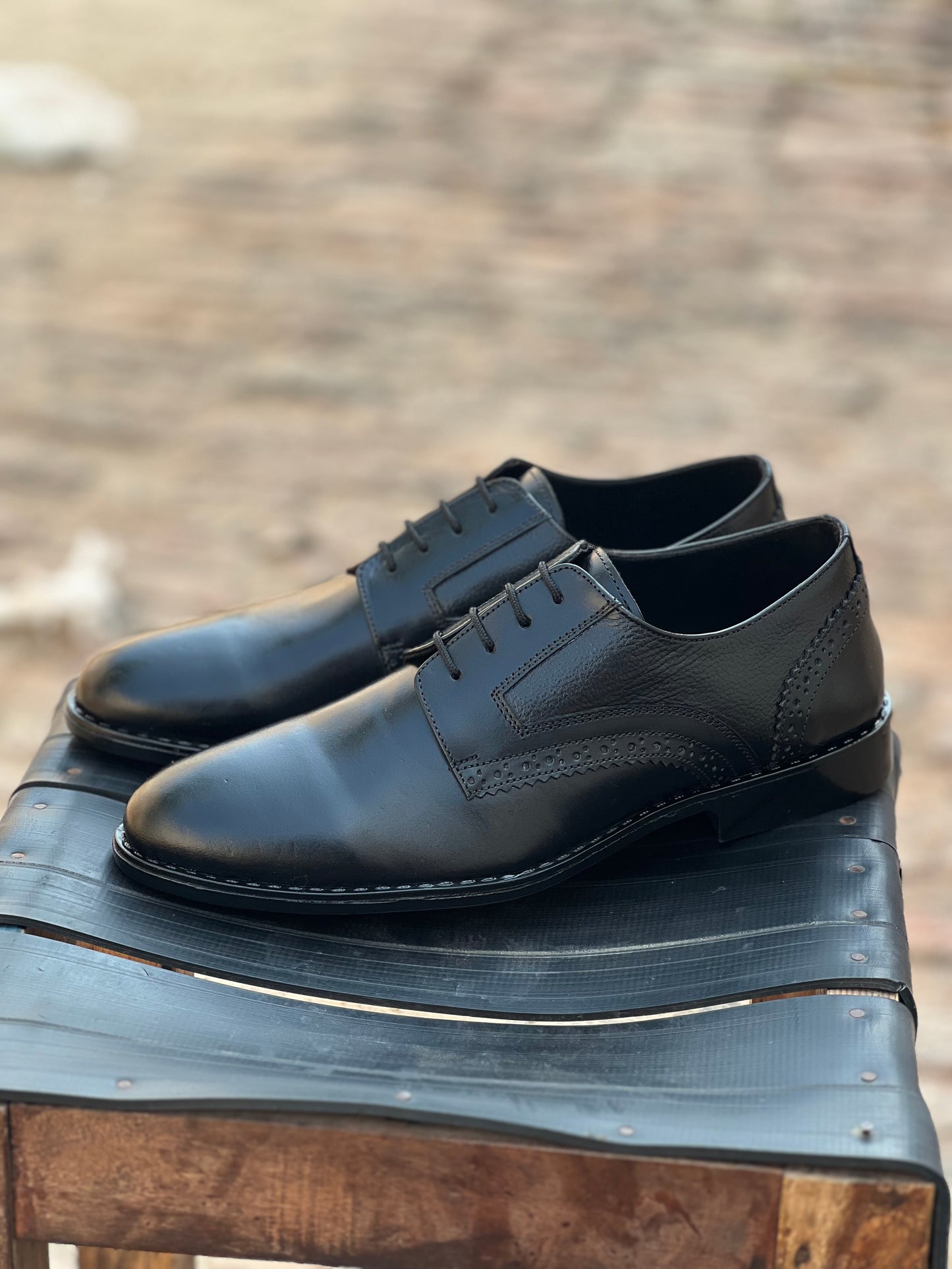 3006-Black Derby Soft Leather