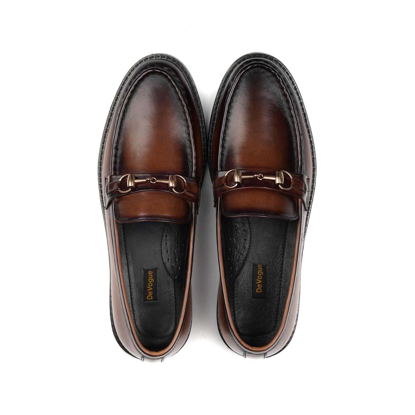 ST-08-Shaded loafers with Patina finish - DeVogue