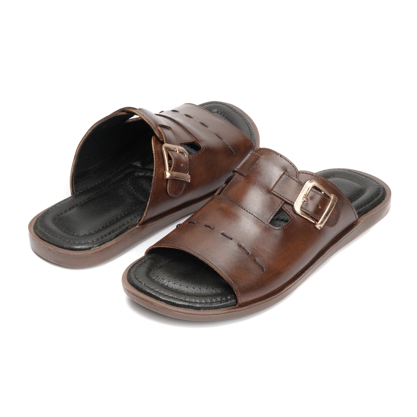 703-Brown Chappal style Pure Cow Leather Shoes Trending shoes