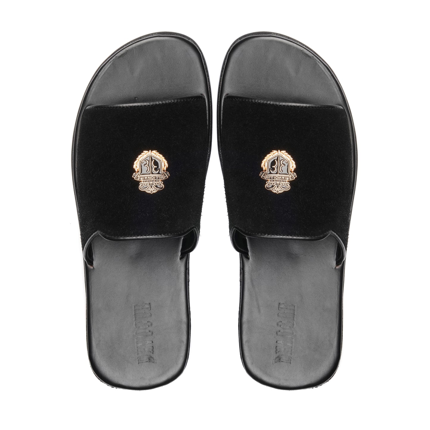 CT-01-Black Suede Chappal - DeVogue