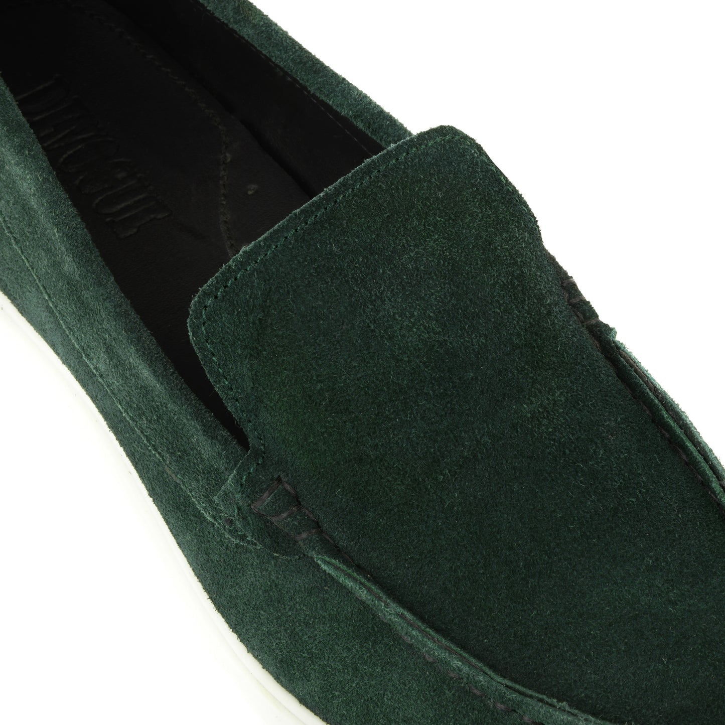 LP-01 Green loafers with white sole - DeVogue