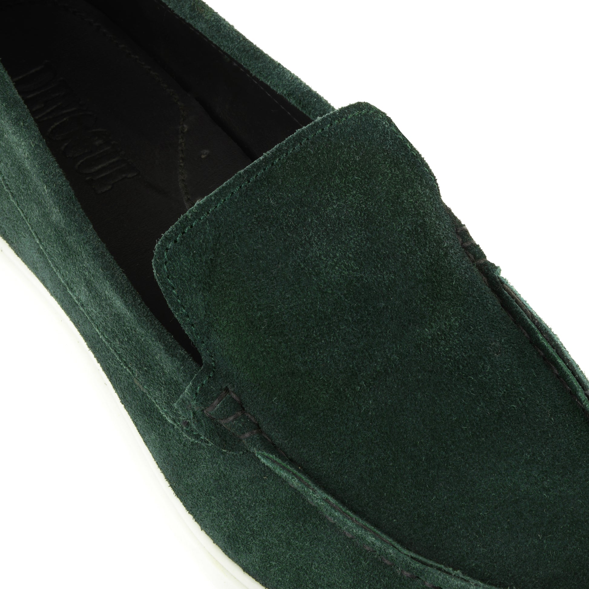 LP-01 Green loafers with white sole - DeVogue
