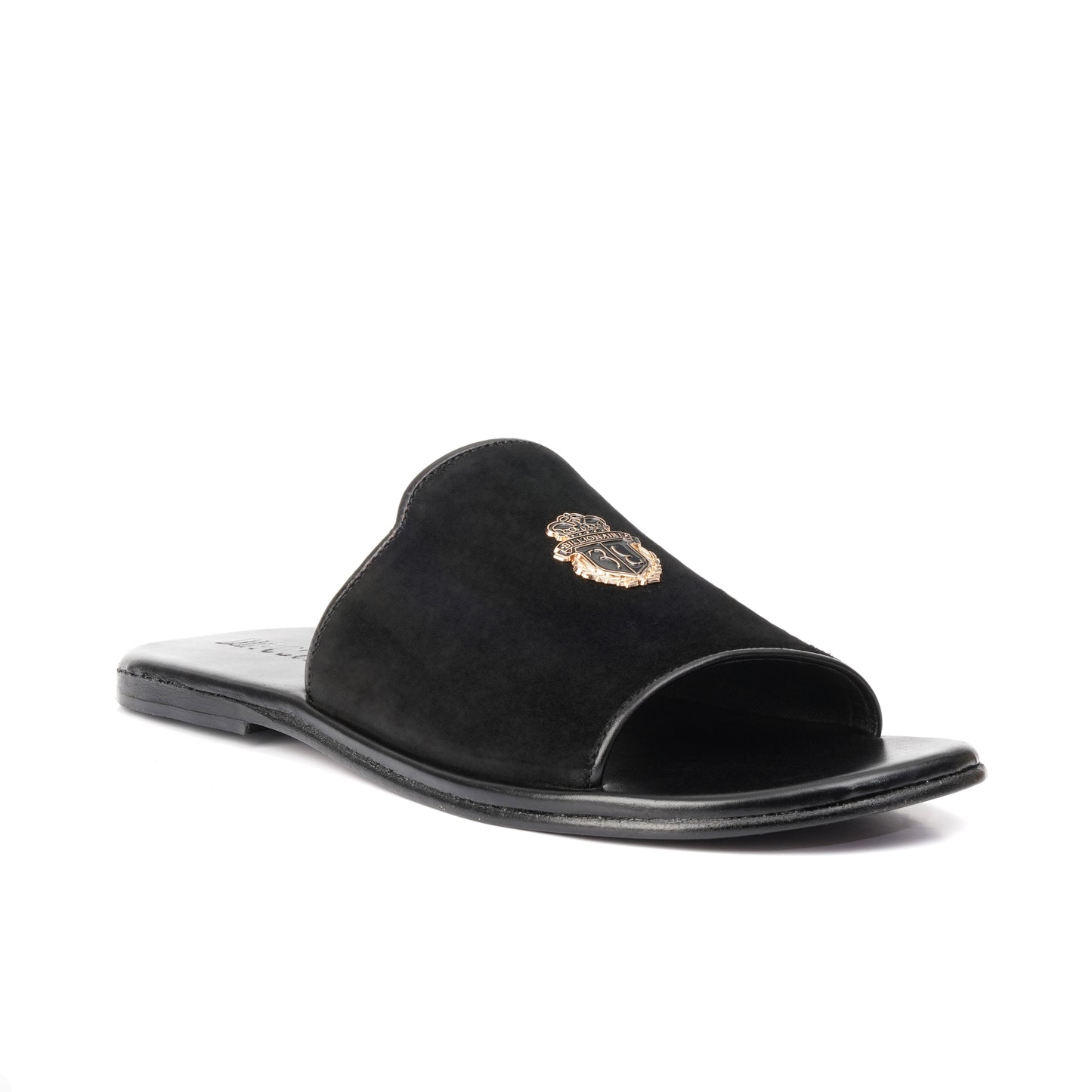 CT-01-Black Suede Chappal - DeVogue