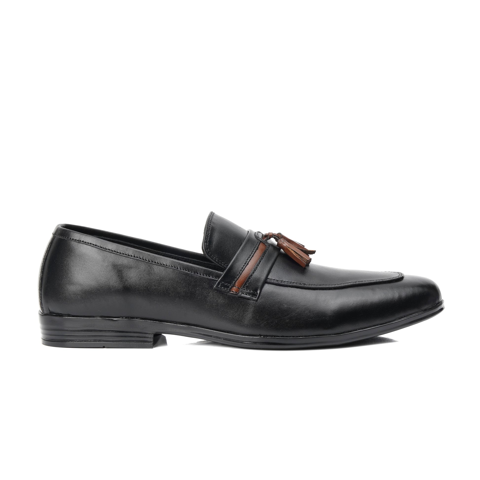 803-Black Royal Tassel loafer - DeVogue