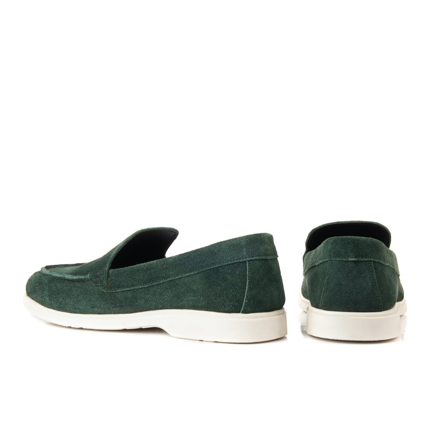 LP-01 Green loafers with white sole - DeVogue