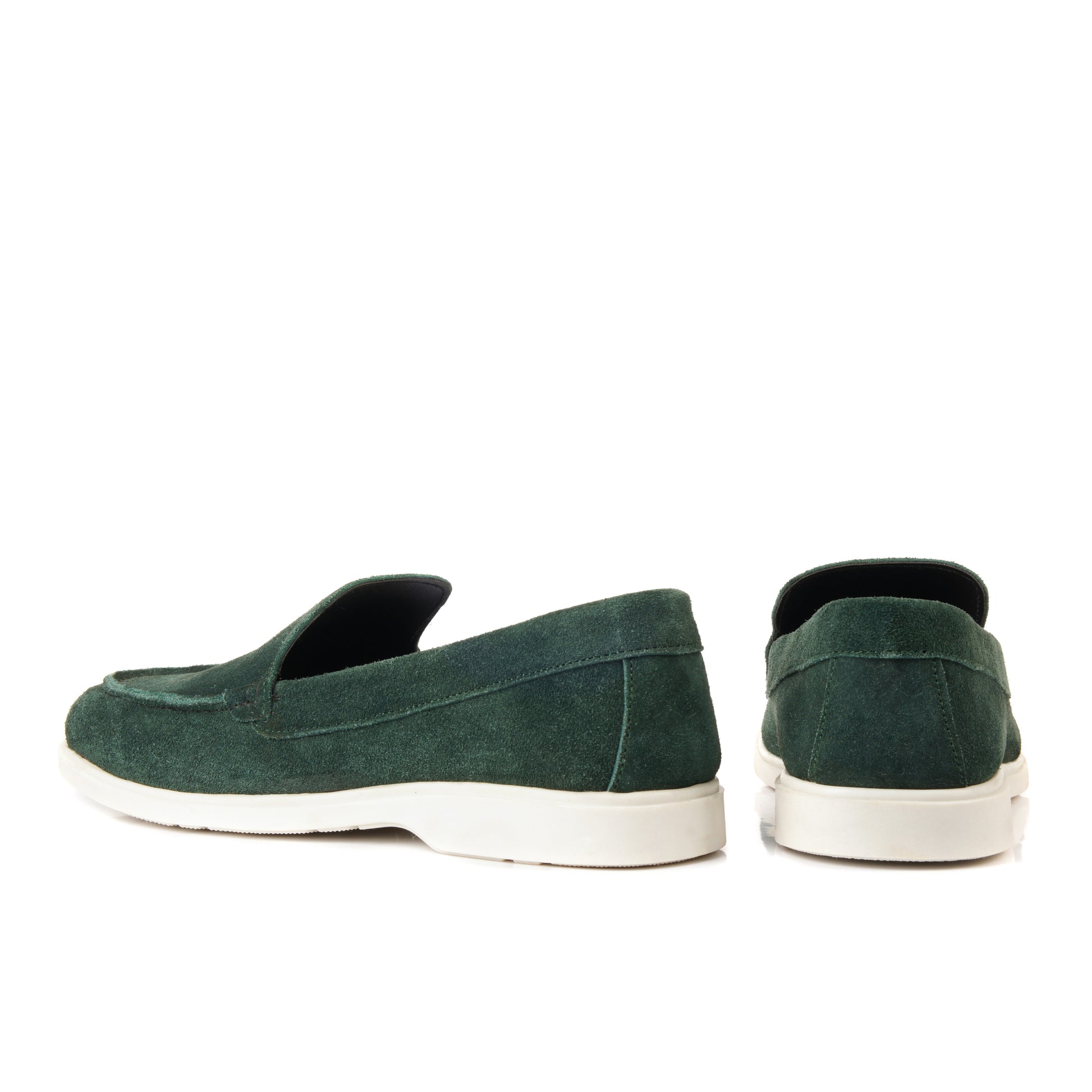 LP-01 Green loafers with white sole - DeVogue