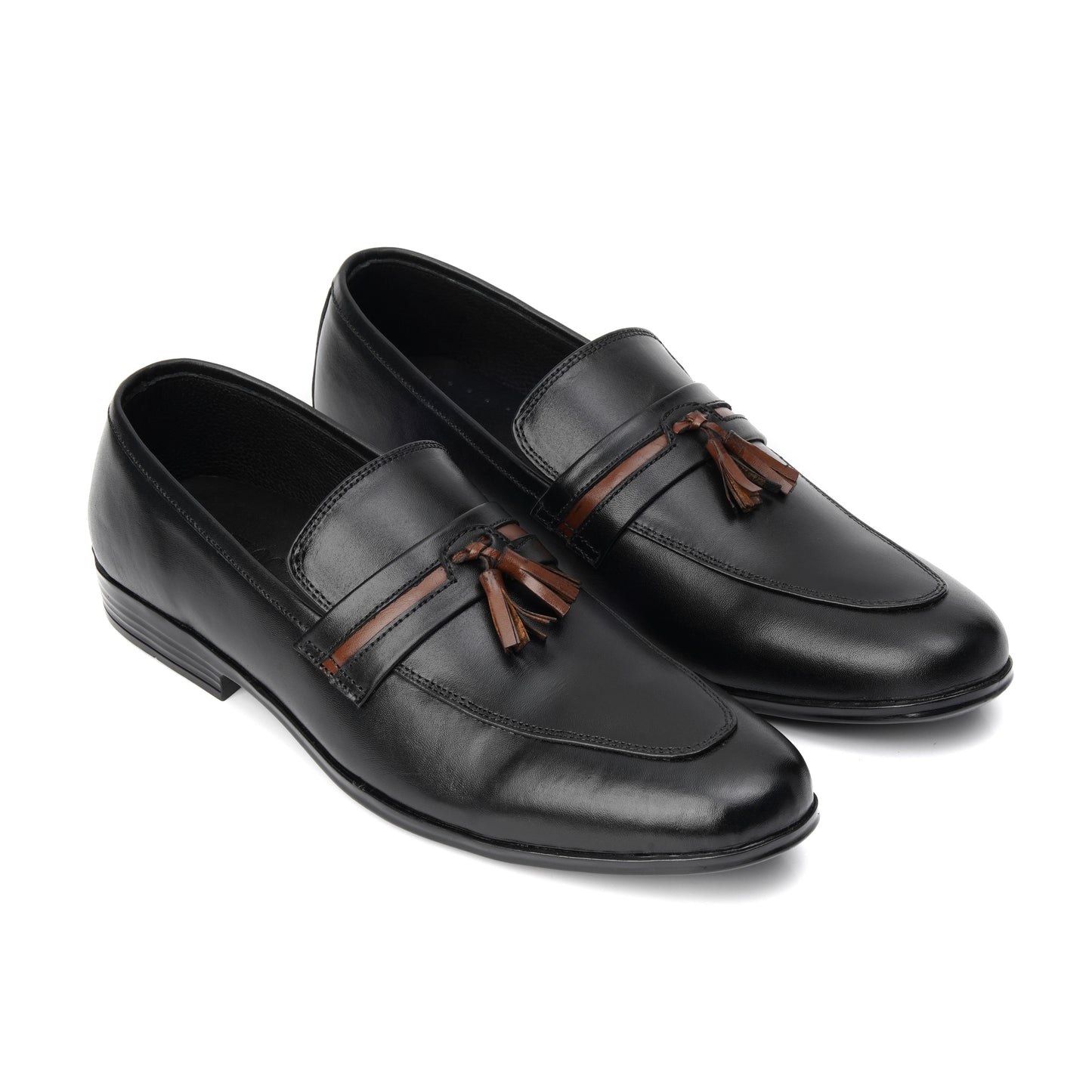 803-Black Royal Tassel loafer - DeVogue