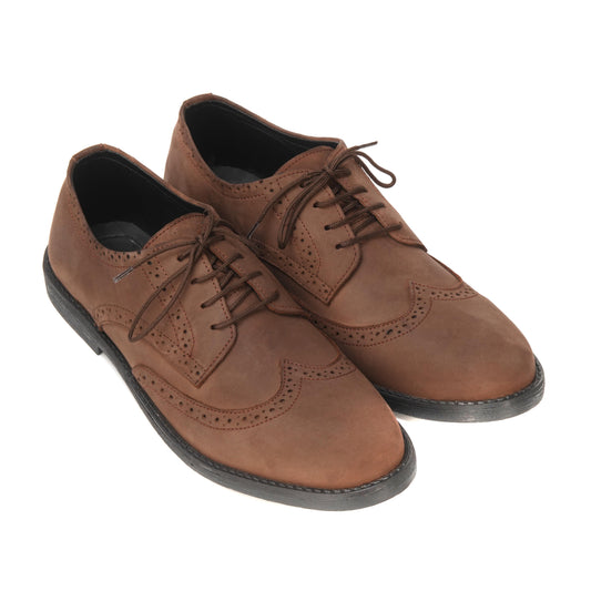 7058-Dark Oily Brown Casual Shoes - DeVogue