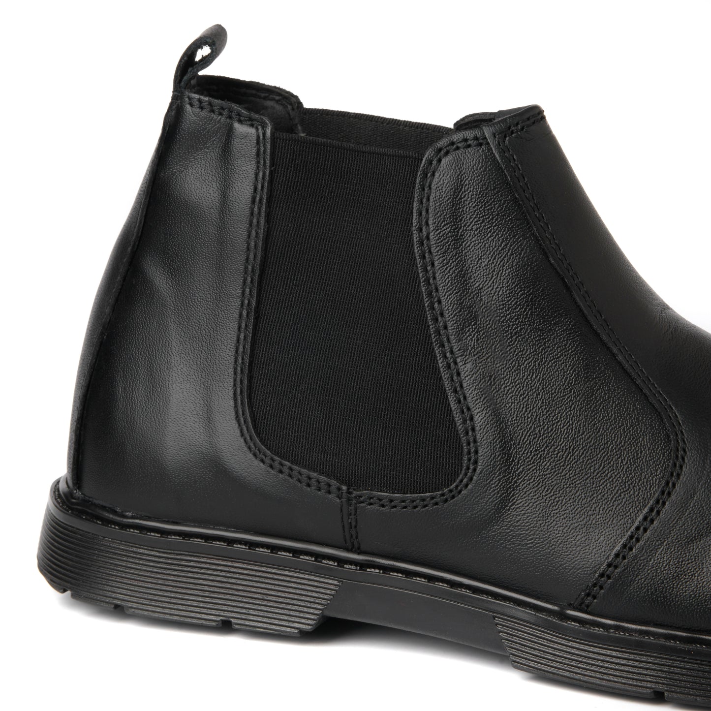 8017-Black Chelsea Boots - DeVogue