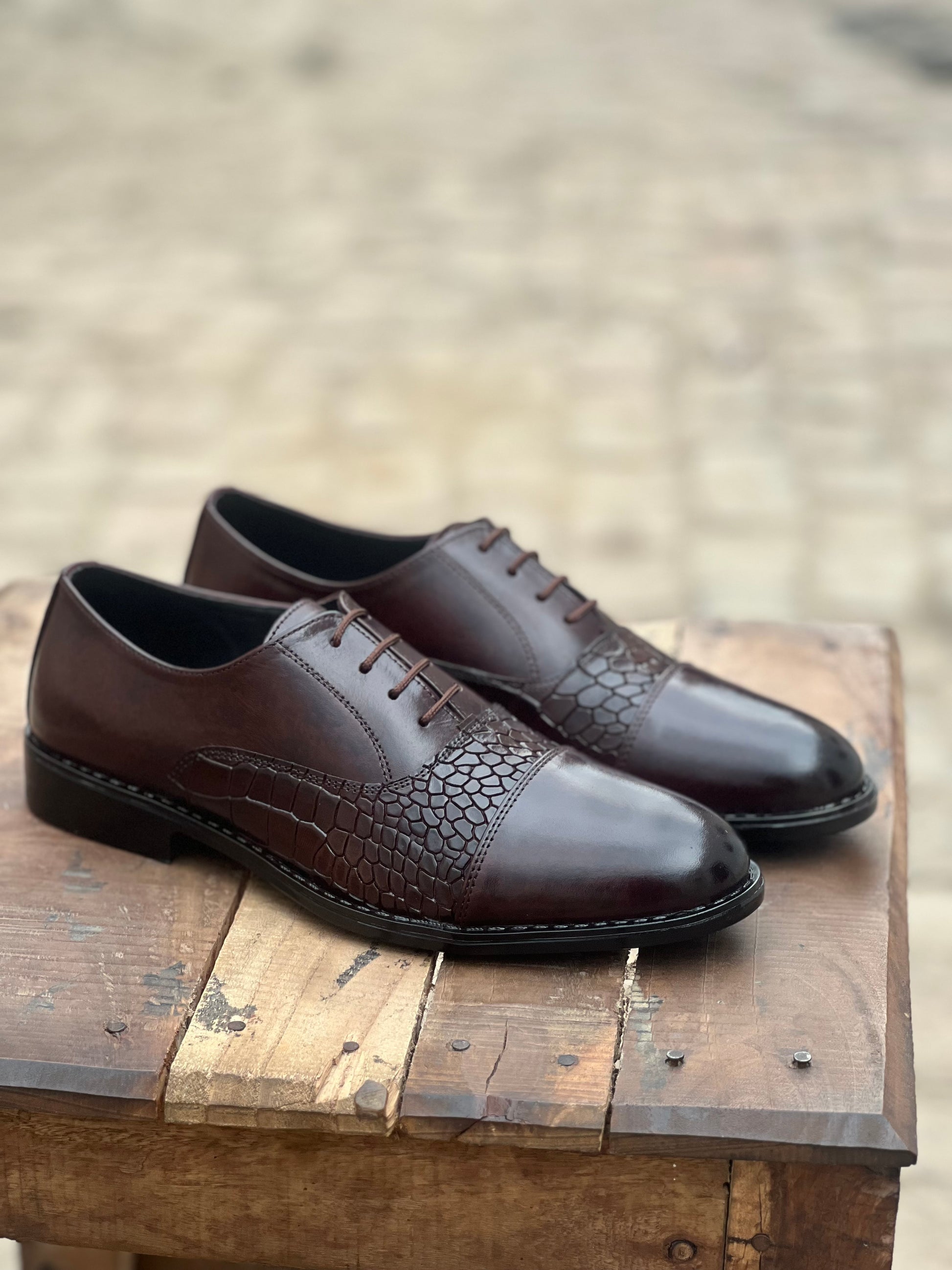 3007-Brown Oxford Soft Leather - DeVogue