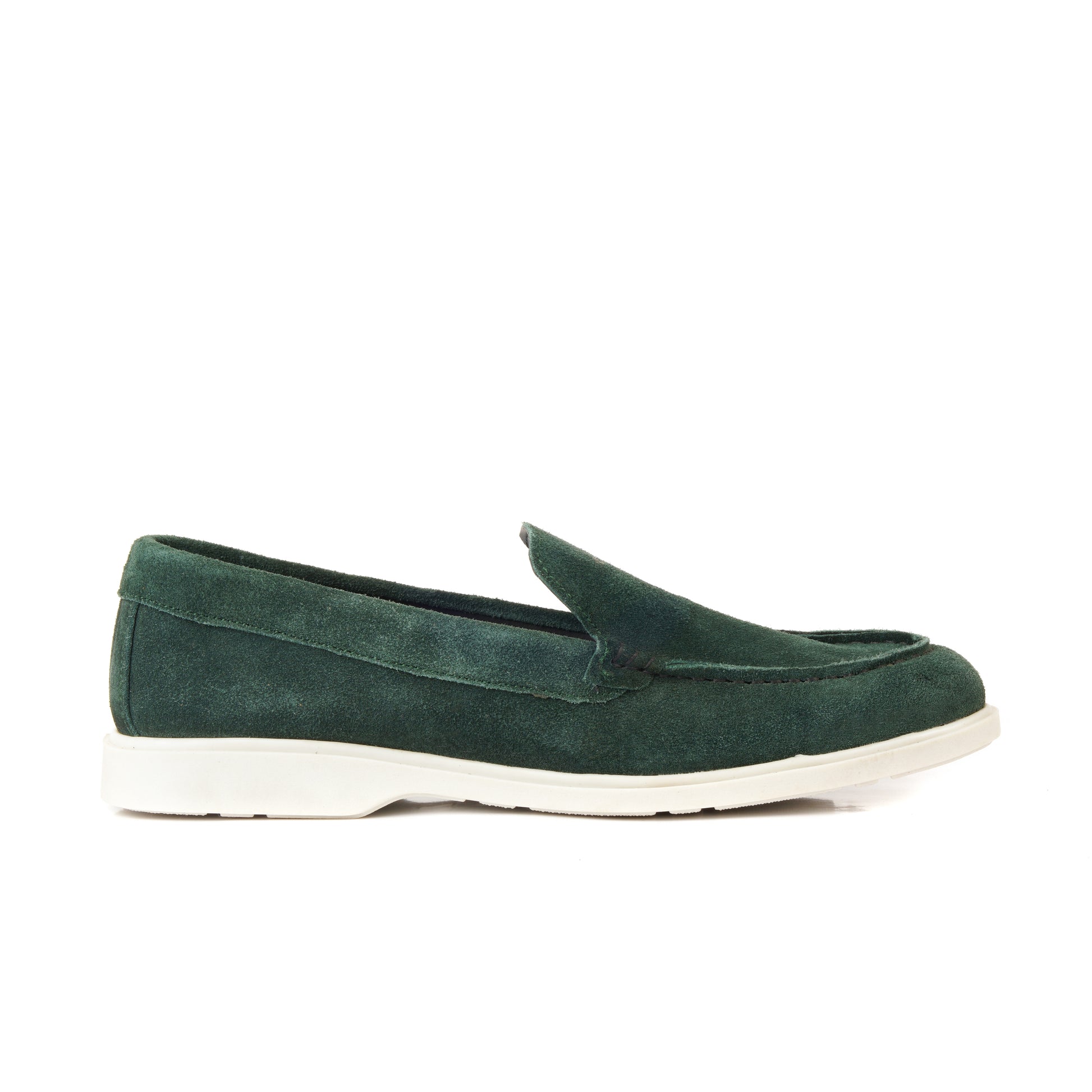 LP-01 Green loafers with white sole - DeVogue