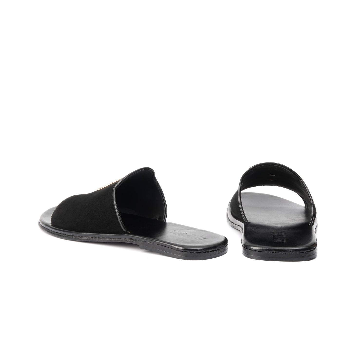 CT-01-Black Suede Chappal - DeVogue