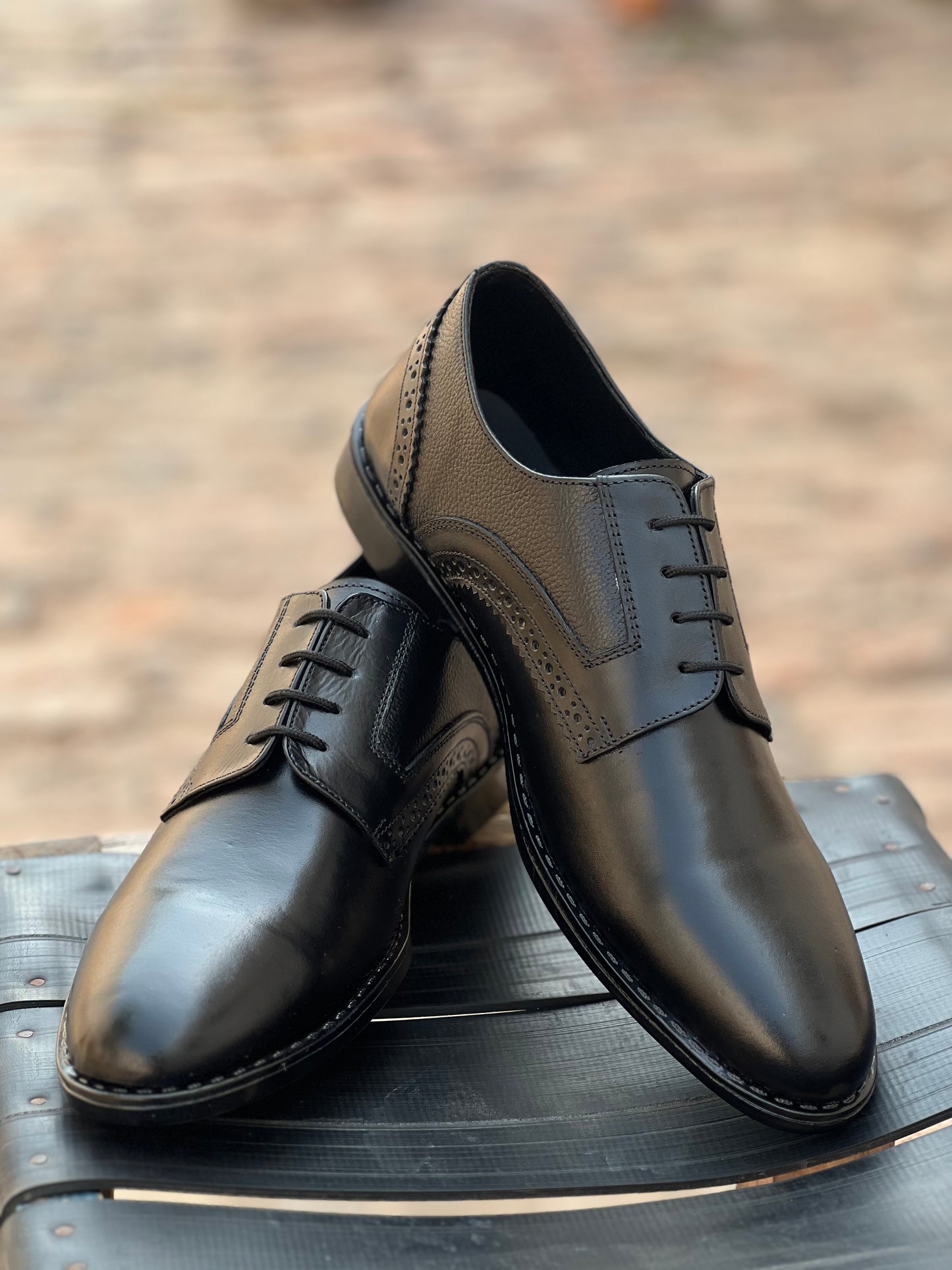 3006-Black Derby Soft Leather