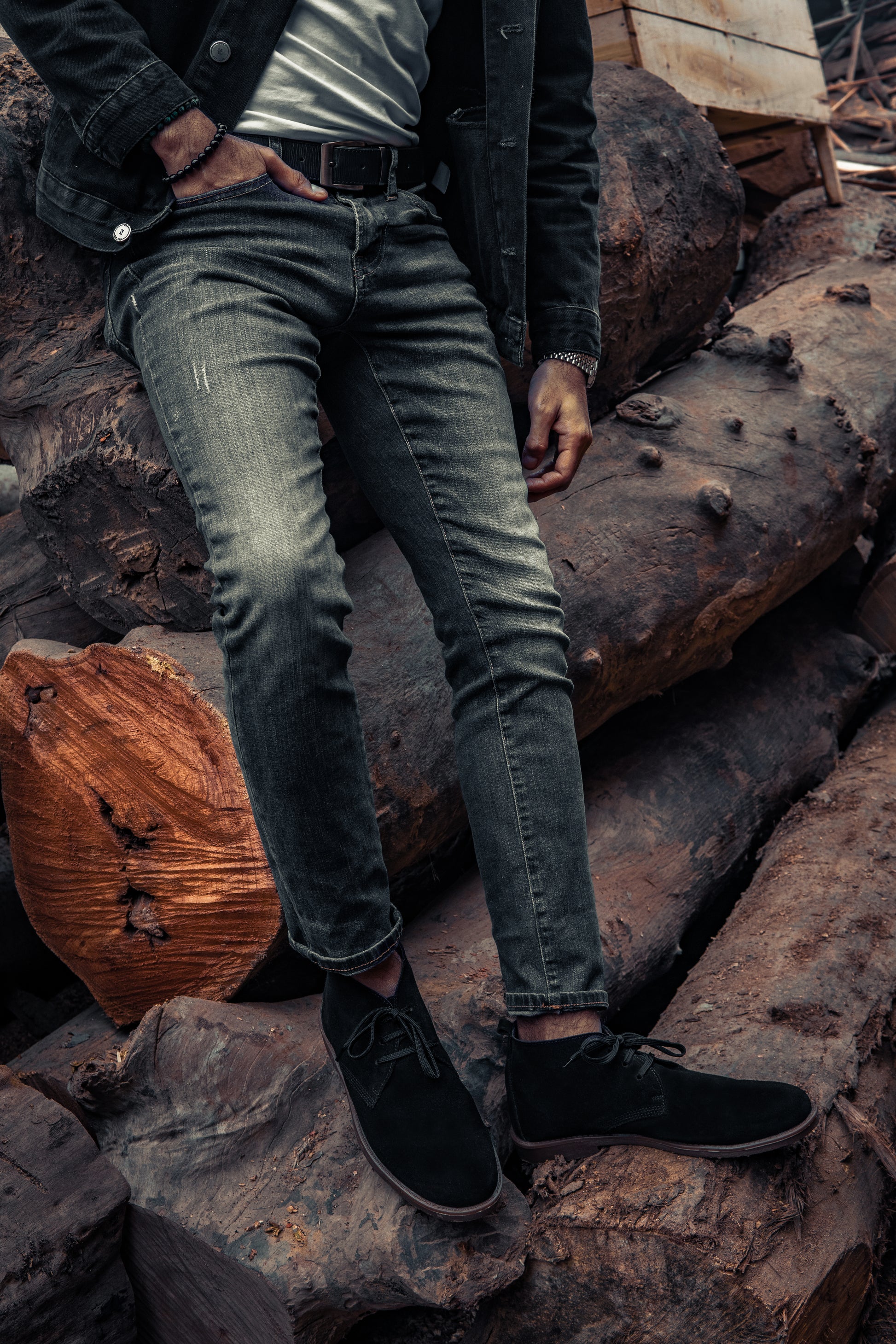 SKU: 1002- Black Suede Shoes - DeVogue