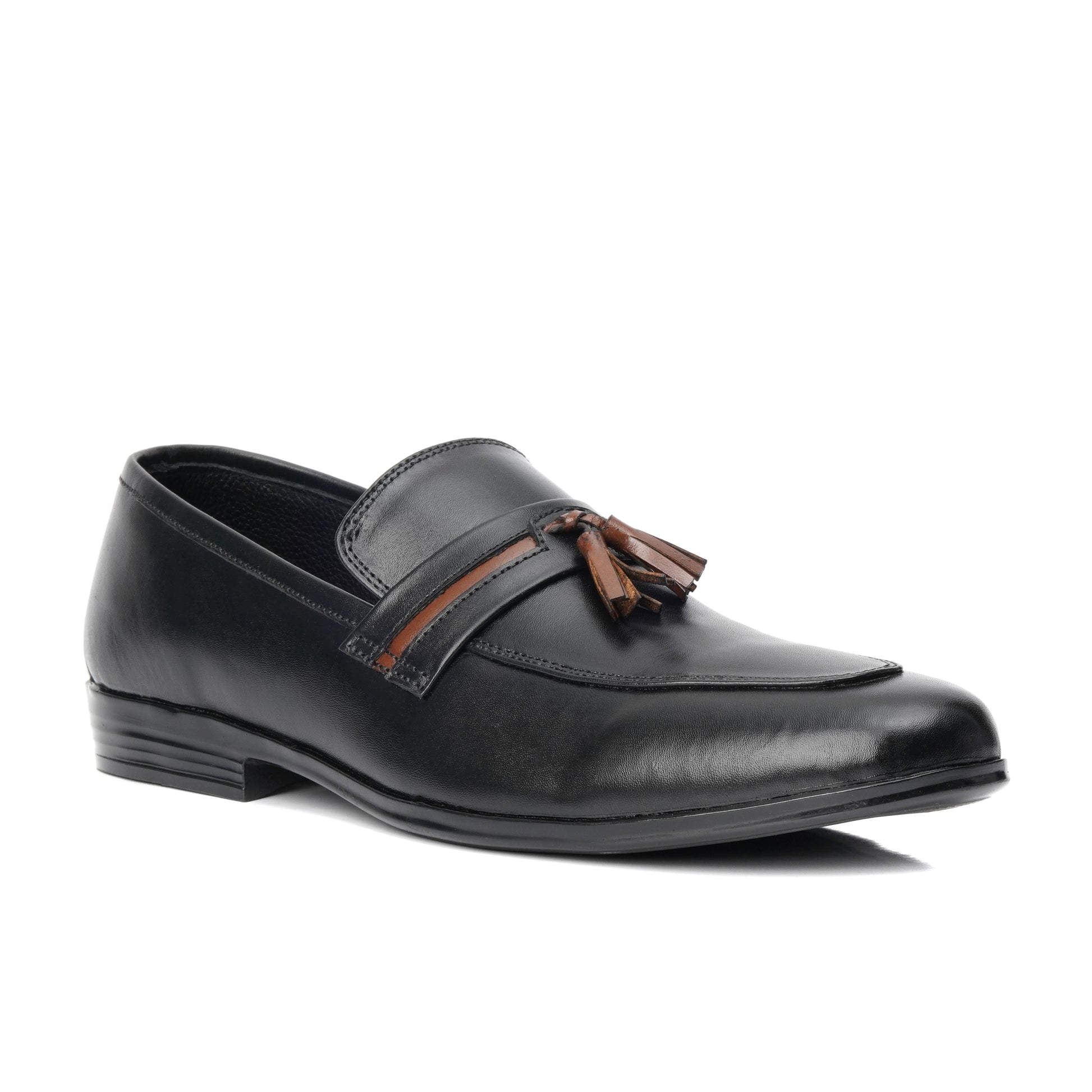 803-Black Royal Tassel loafer - DeVogue