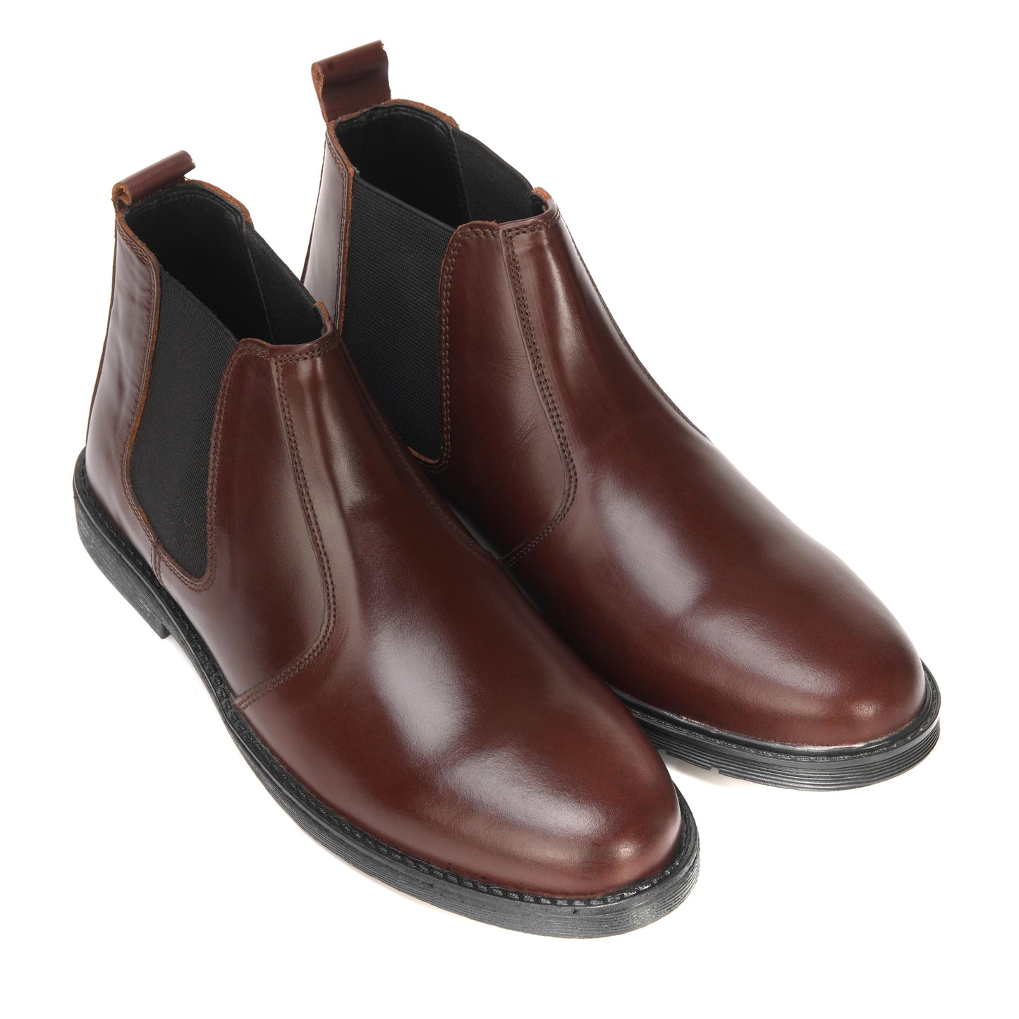 8010-Maroon Cow Leather Chelsea boots - DeVogue