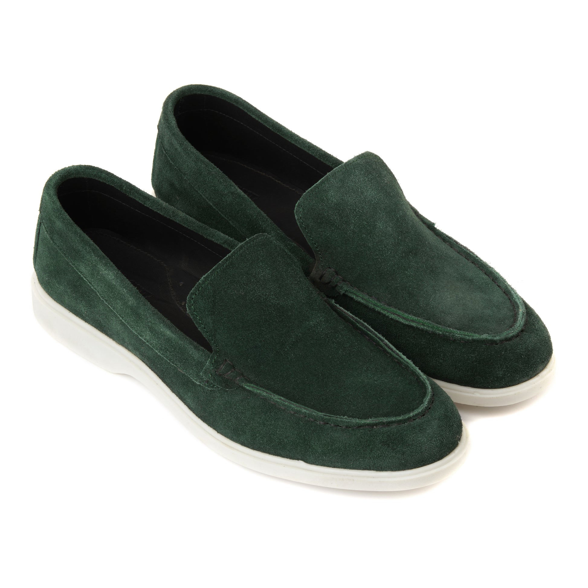 LP-01 Green loafers with white sole - DeVogue