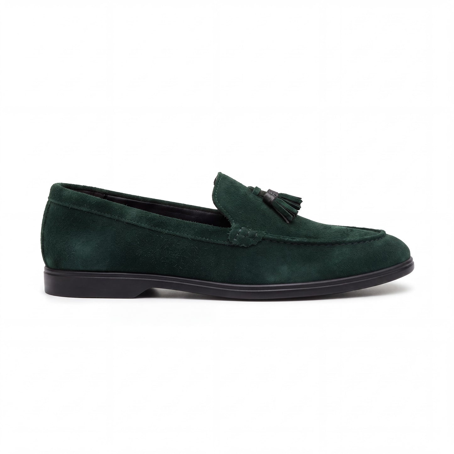LP-02 Green Tassel loafers with Black sole