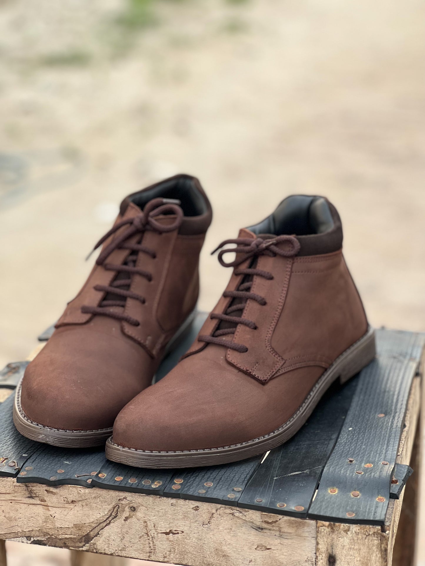BT-01 High Ankle Boots in Oily Cow Leather