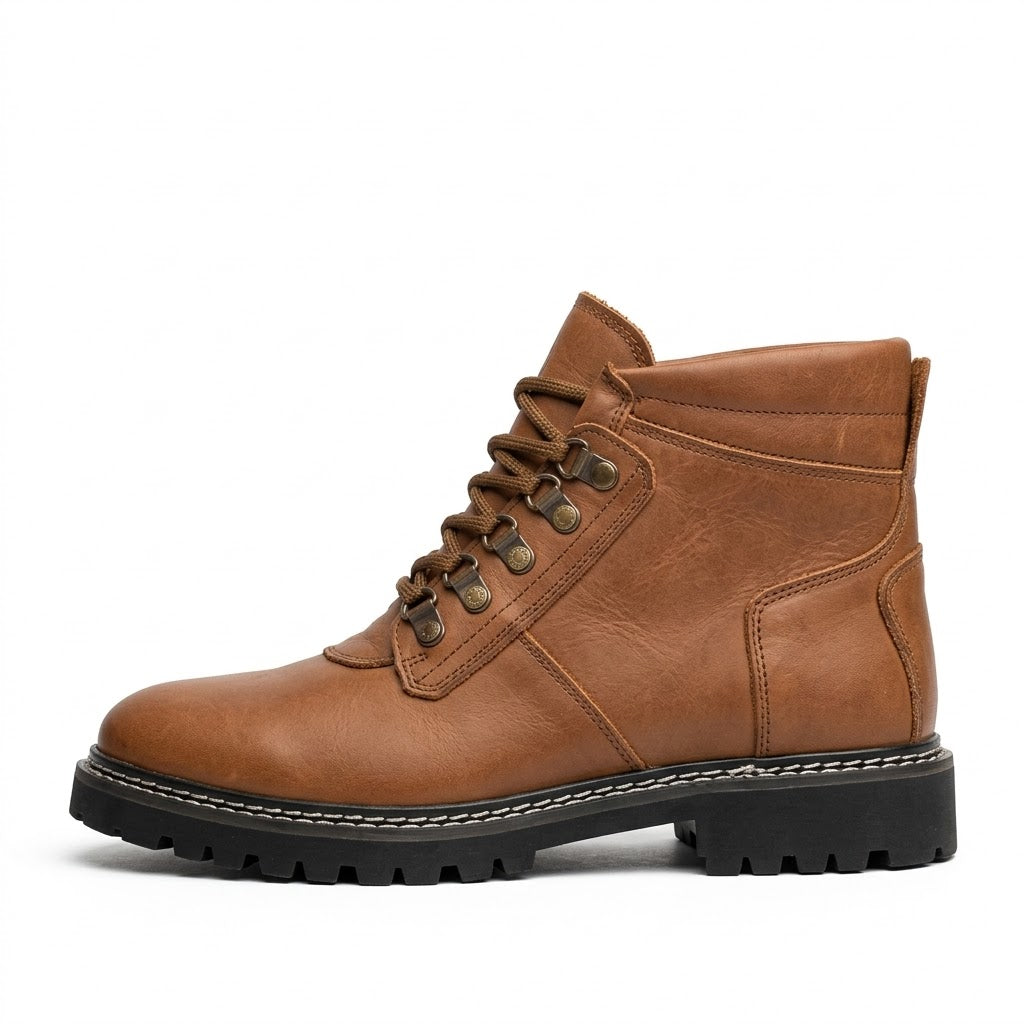 FT-01 Tan High Ankle Boots