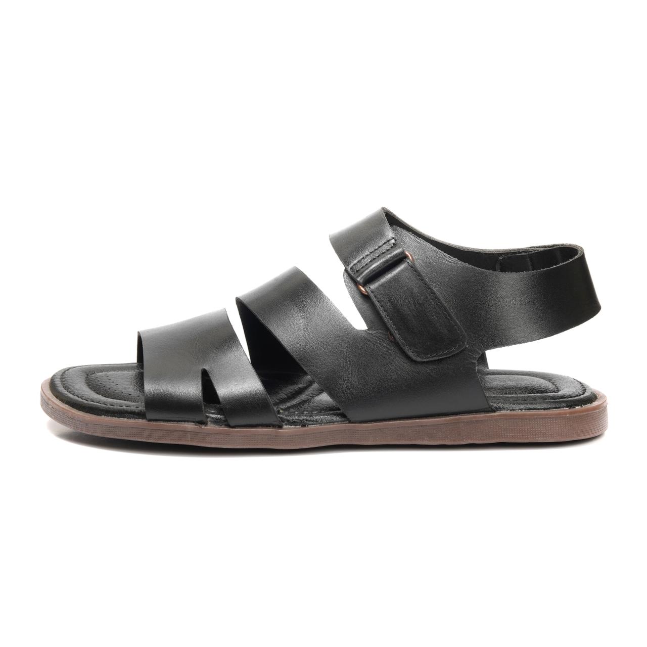 701-Black Sandal style Pure Cow Leather Shoes Trending shoes