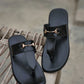 R-201-Black Horse bit Chappal Premium Quality Chappal Pure Cow Leather Shoes Trending shoes