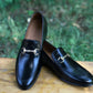 SKU:4001-Black Cow Leather Formal Loafer Style - Devogue store