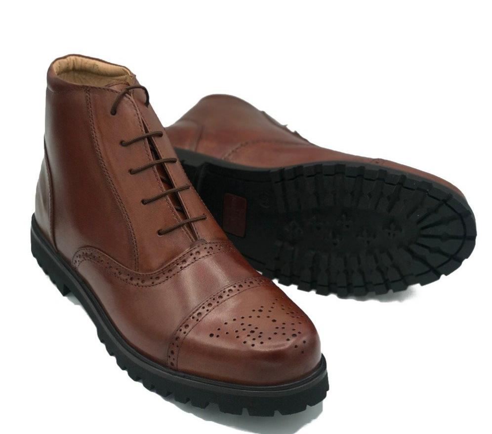 SKU:1005-Brown Soft Cow Leather Chukka boots - DeVogue