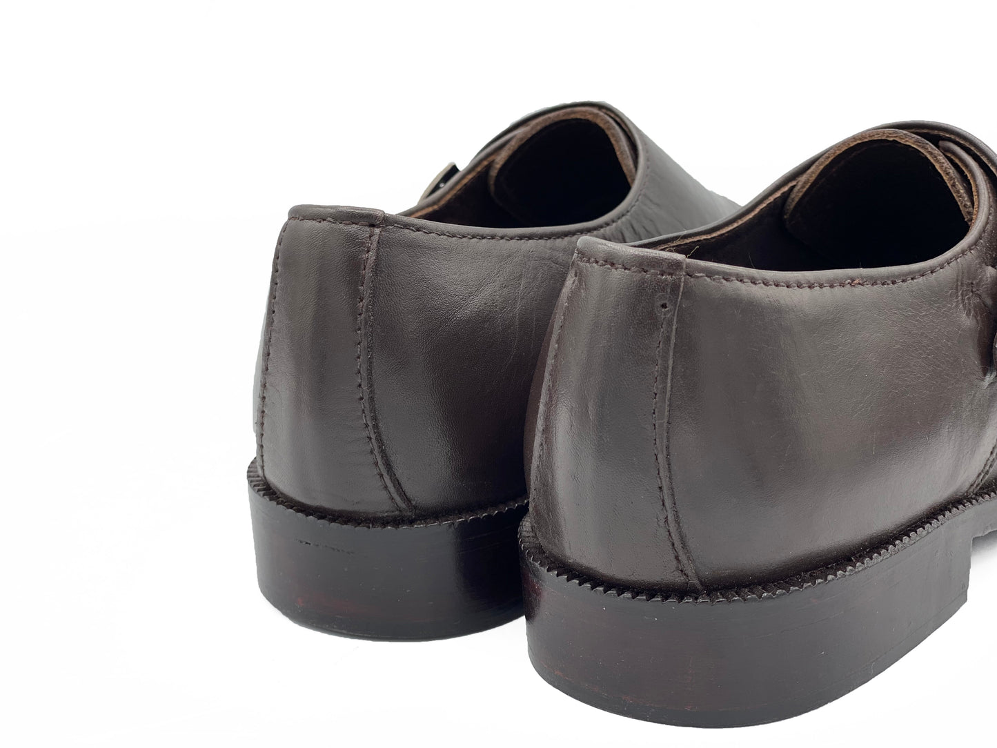 SKU:2011-Tan Cow Leather Formal Double Monk Style - DeVogue