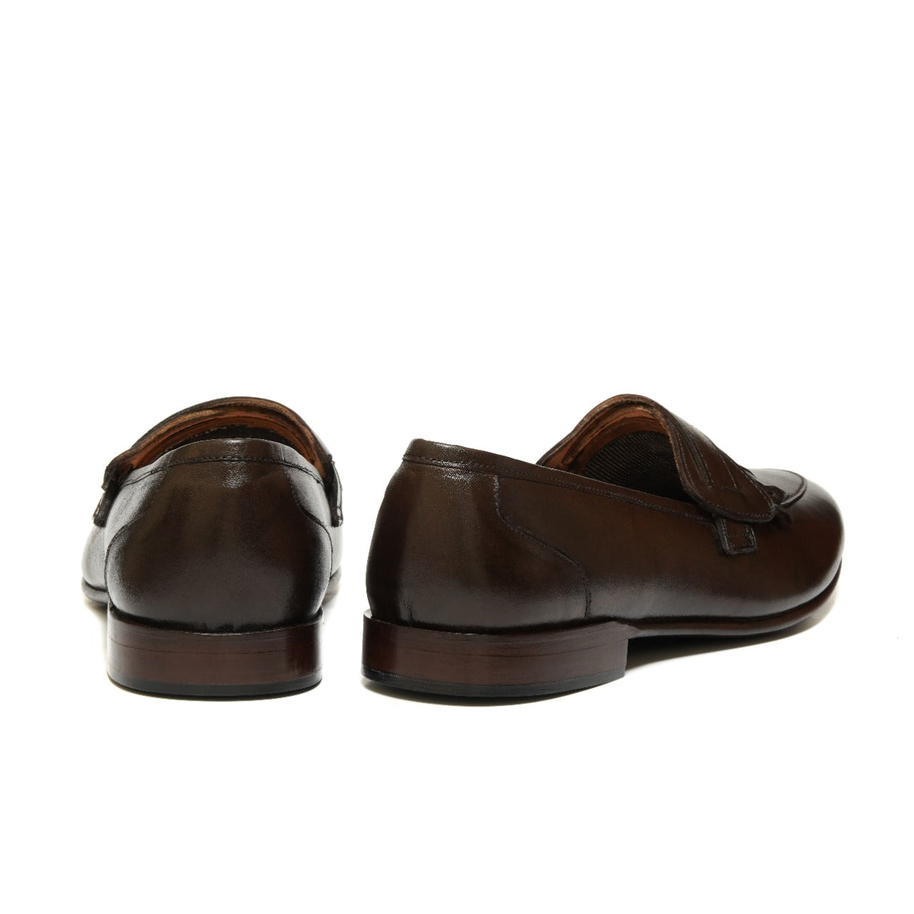 SKU:4023-Brown Cow Leather Formal Loafer Style - DeVogue