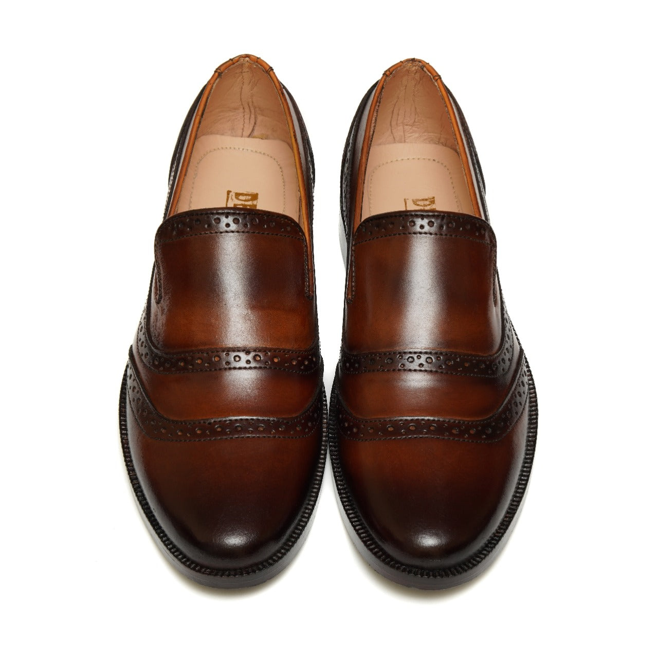 2016-Brown Cow Leather Chain Formal Style - DeVogue