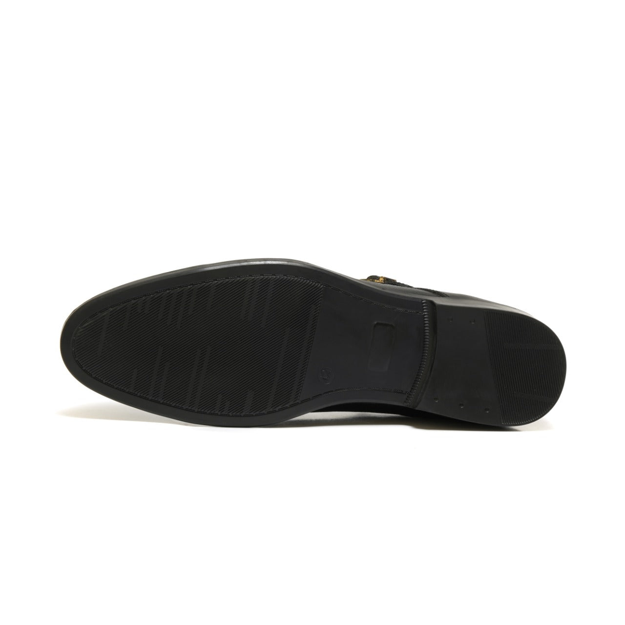 SKU:2011-Black Rubber Sole Cow Leather Formal Double Monk Style - DeVogue