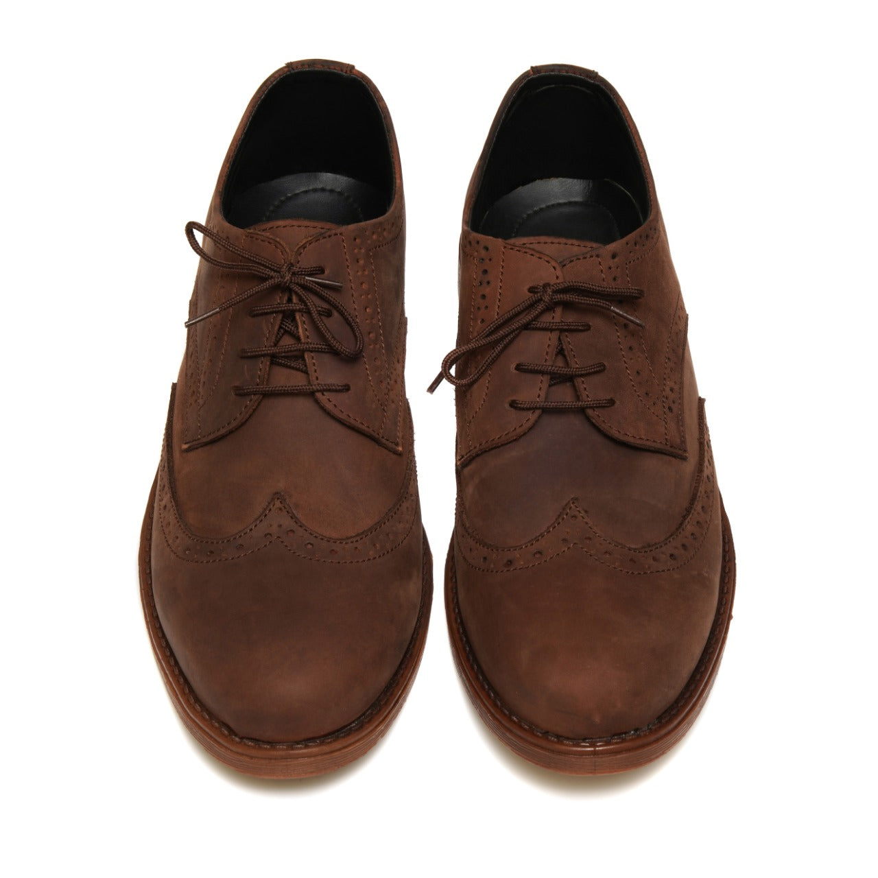 7058-Oily Brown Casual Suede Shoes