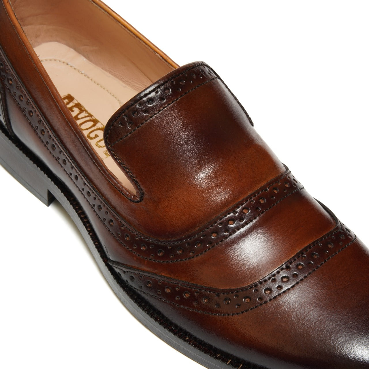 2016-Brown Cow Leather Chain Formal Style - DeVogue