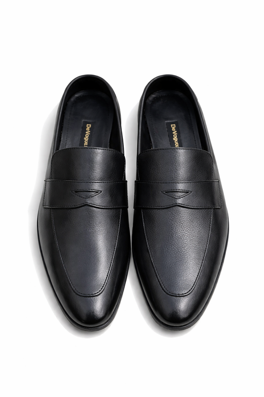 5003-Black Mild Cow Leather Ultra Comfort - DeVogue