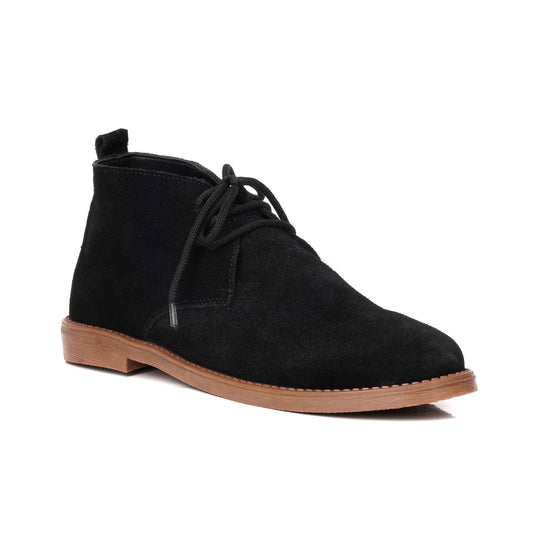 SKU: 1002- Black Suede Shoes - DeVogue