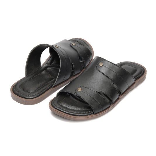 704-Black Chappal style Pure Cow Leather Shoes Trending shoes