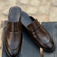 5044-Brown Mule style Pure Cow Leather Shoe