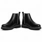 8020-Black Zipper Chelsea Boots