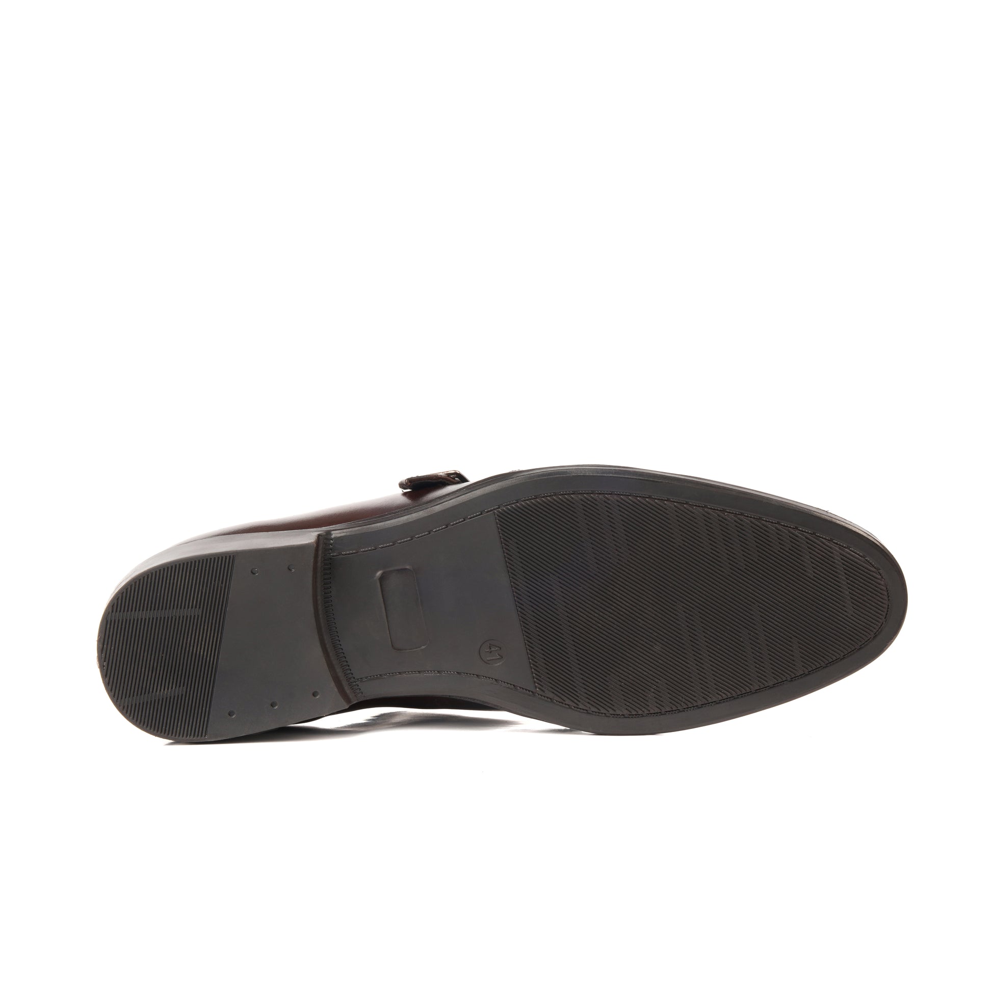 7011-Brown Rubber Sole Cow Leather Formal - DeVogue