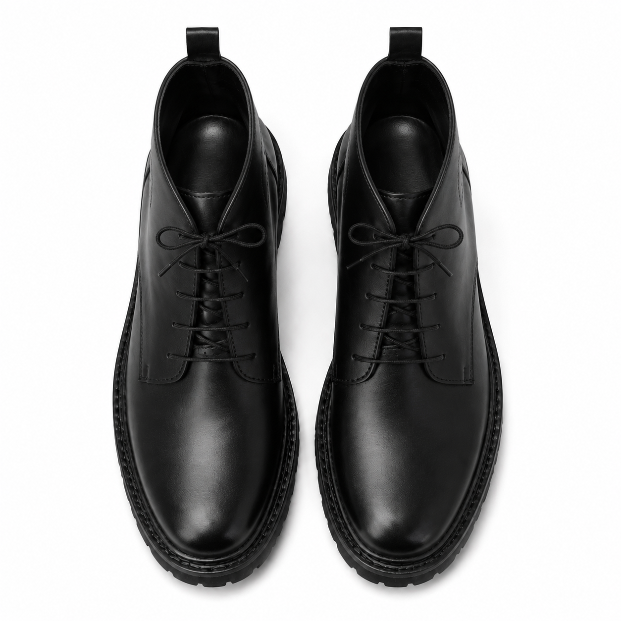 SKU:1006-Black Soft Cow Leather Chukka boots