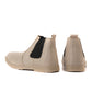 8017-Cream Suede Chelsea Boots - DeVogue