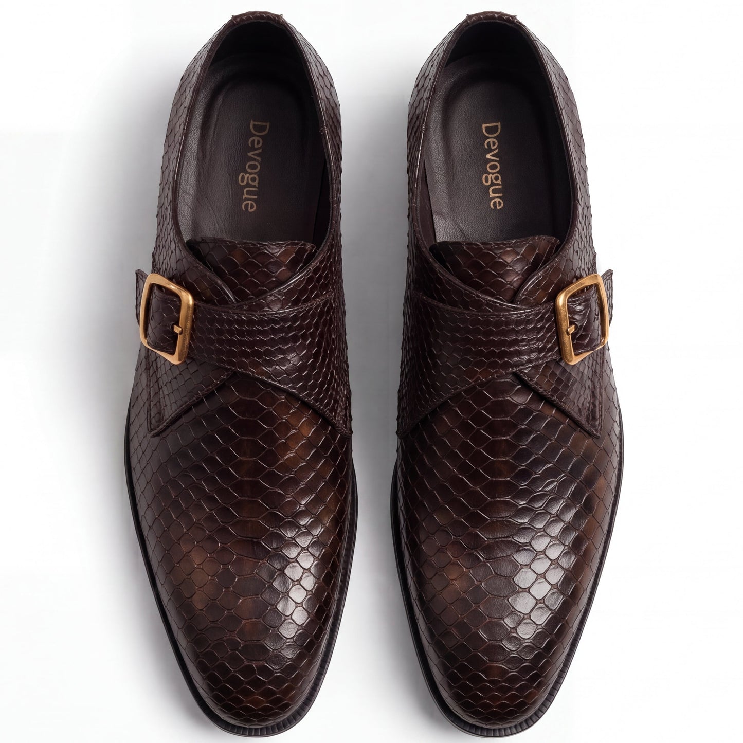 2011-S Brown Snake Embossed Cow Leather Formal