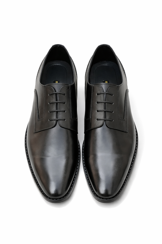 3006-Black Derby Soft Leather - DeVogue