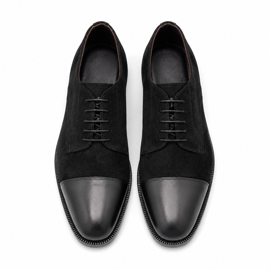 Royal Italian Leather Toe with Suede Formal Laced Shoe