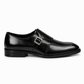 7011-Black Rubber Sole Cow Leather Formal