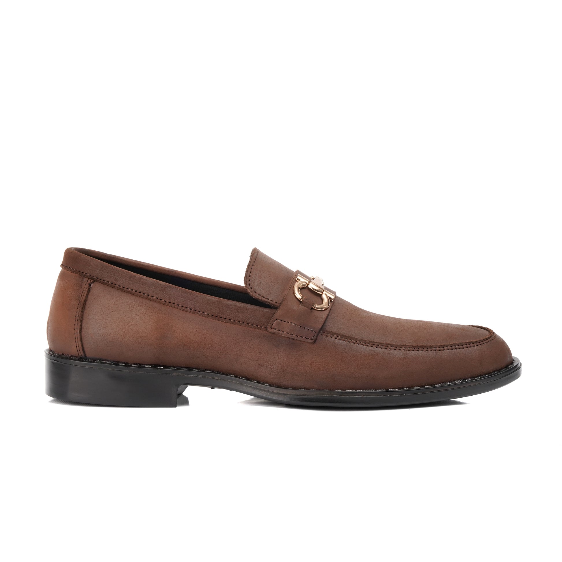 ST-05-Oily Cow Leather Horse bit Formal Loafer Style In Rubber sole - DeVogue